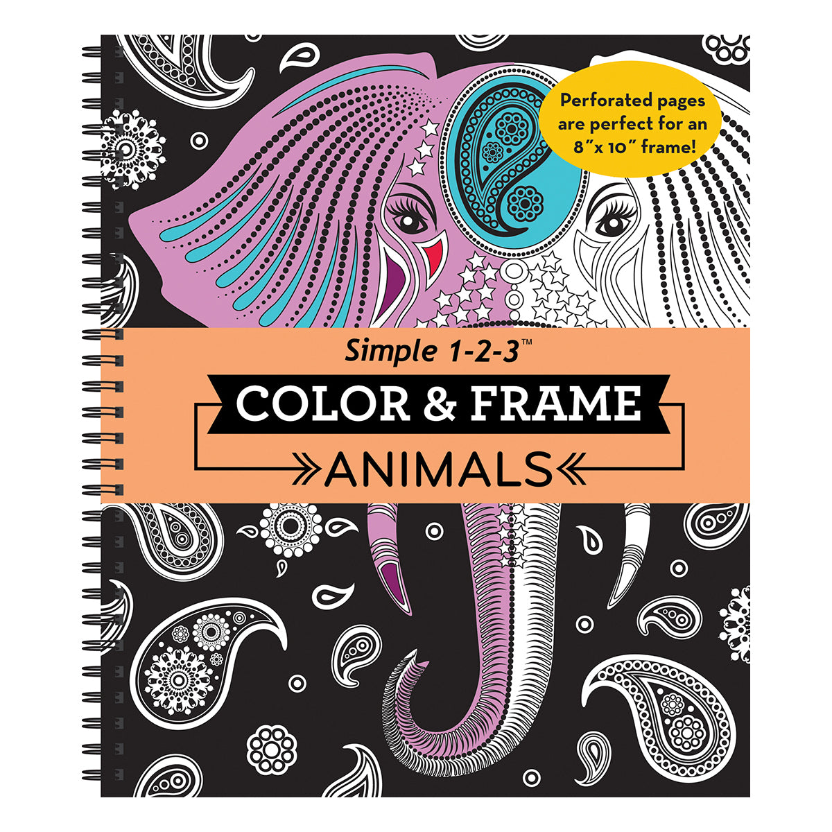Color & Frame Animals Adult Coloring Book