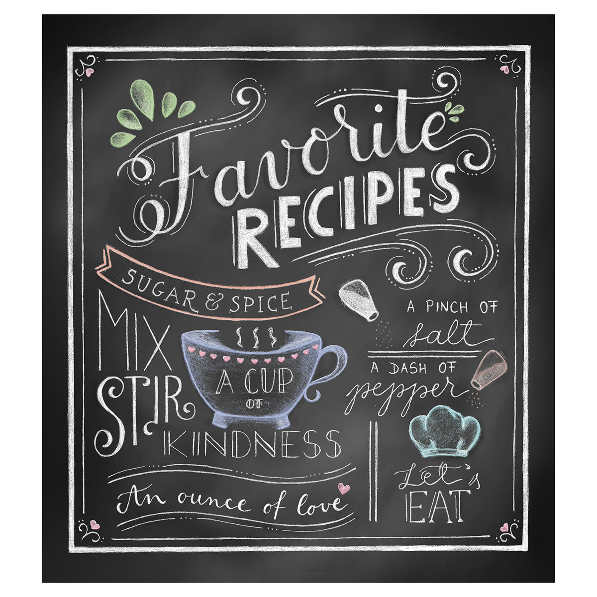 Deluxe Recipe Binder Favorite Recipes Chalkboard