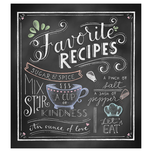 Deluxe Recipe Binder  Favorite Recipes Chalkboard