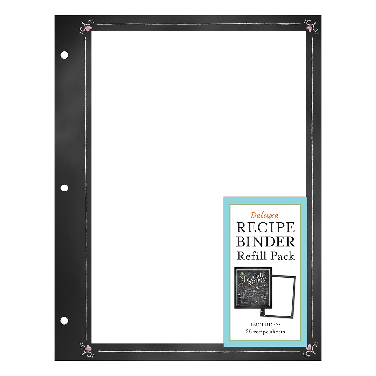 Deluxe Recipe Binder Refill Pack Favorite Recipes Chalkboard