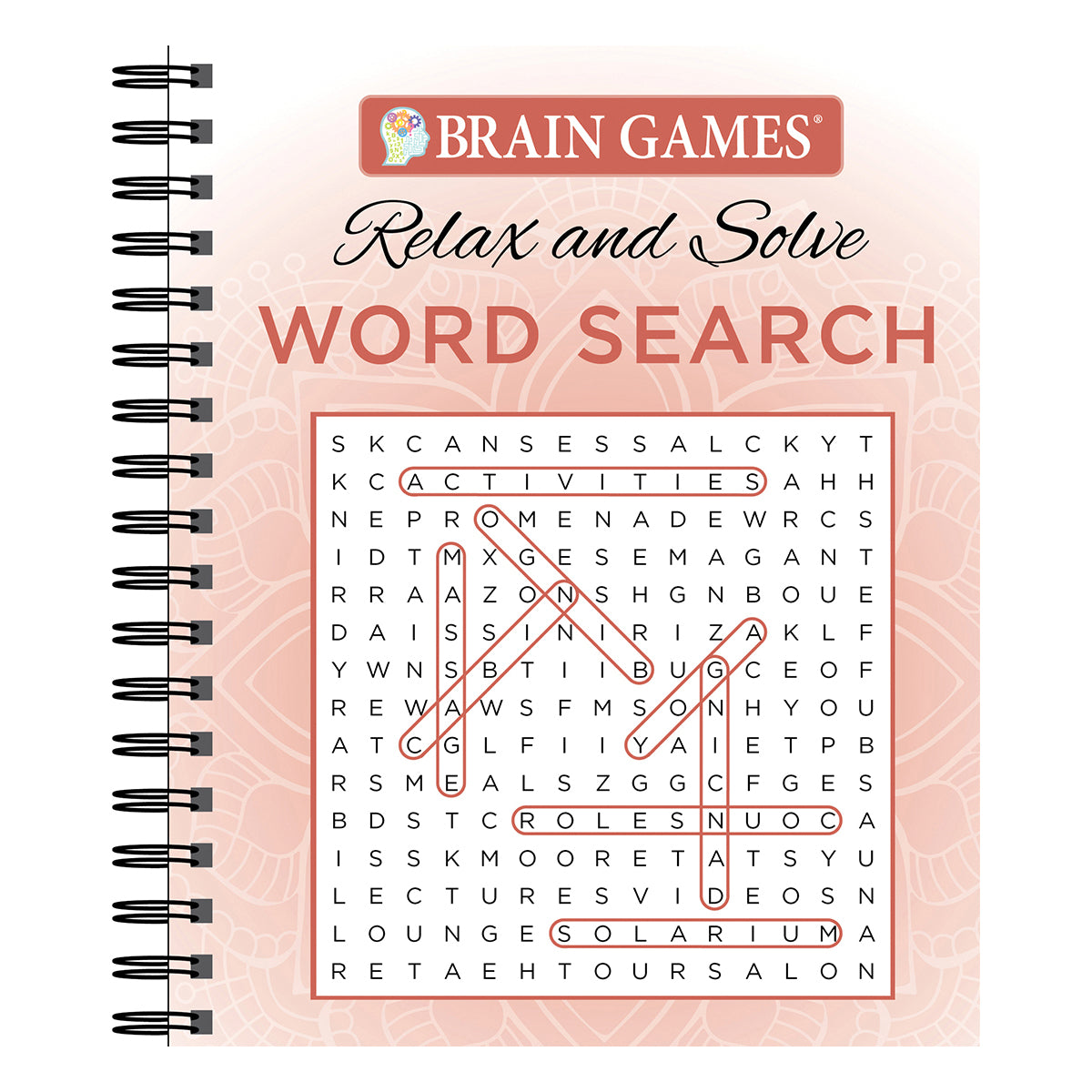 Brain Games Relax and Solve Word Search Coral