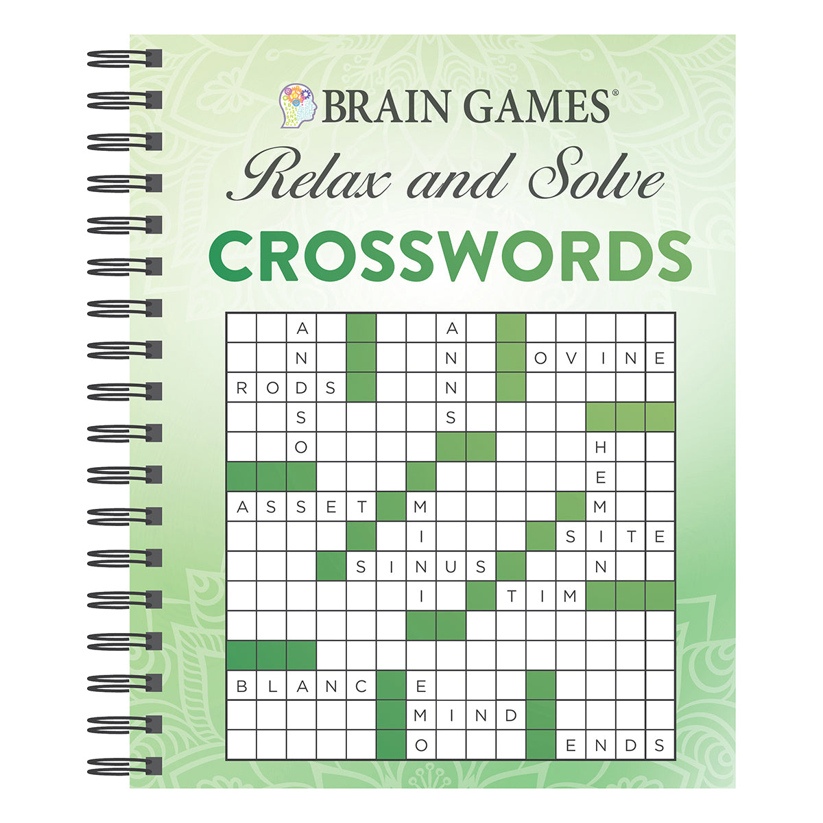 Brain Games Relax and Solve Crosswords Green