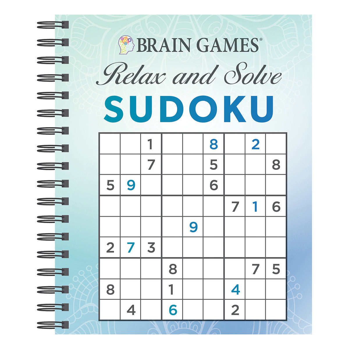 Brain Games Relax and Solve Sudoku Blue