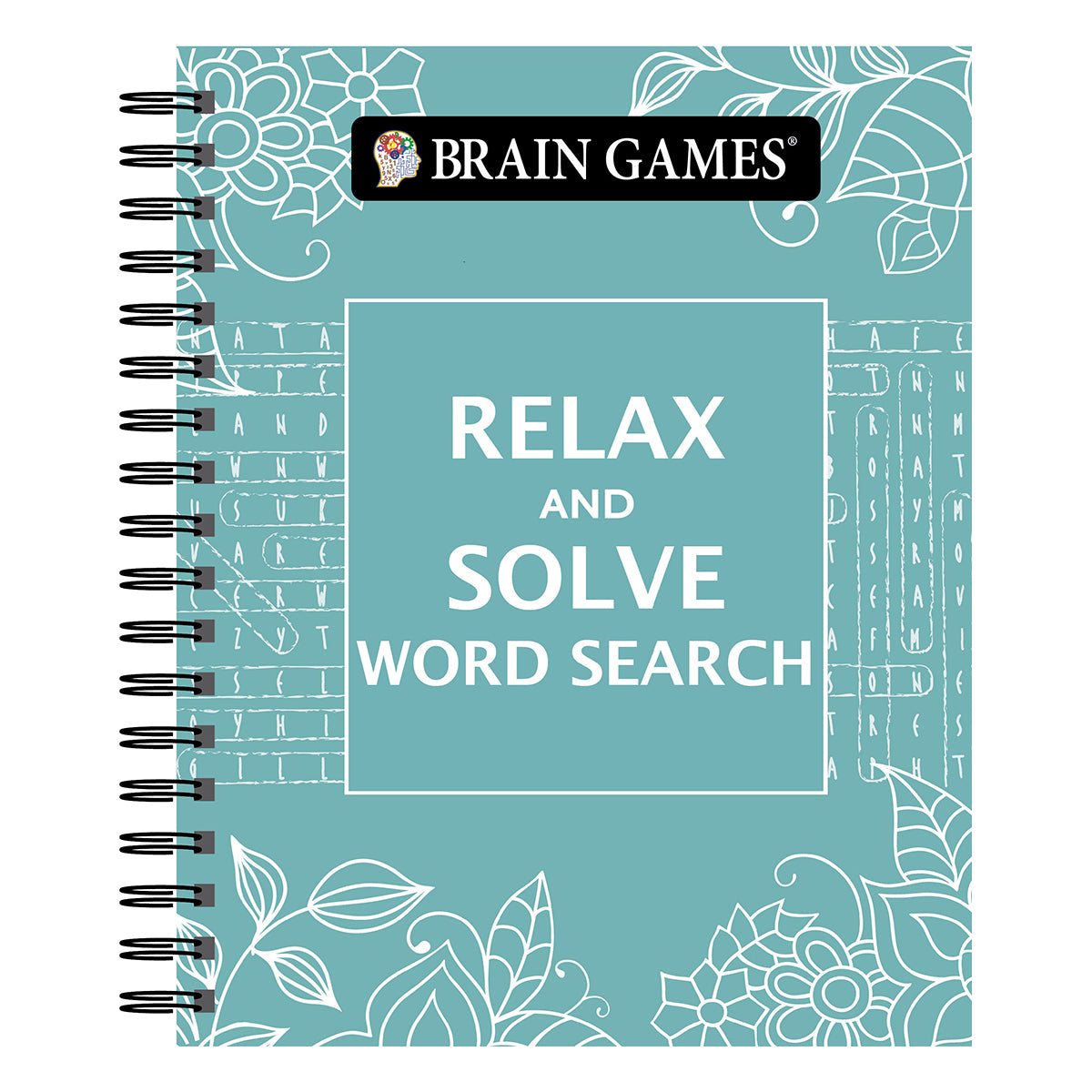 Brain Games Relax and Solve Word Search Teal