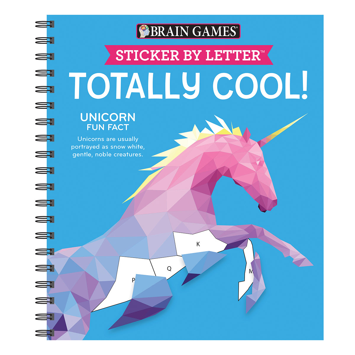 Brain Games Sticker by Letter Totally Cool! Sticker Puzzles Kids Activity Book