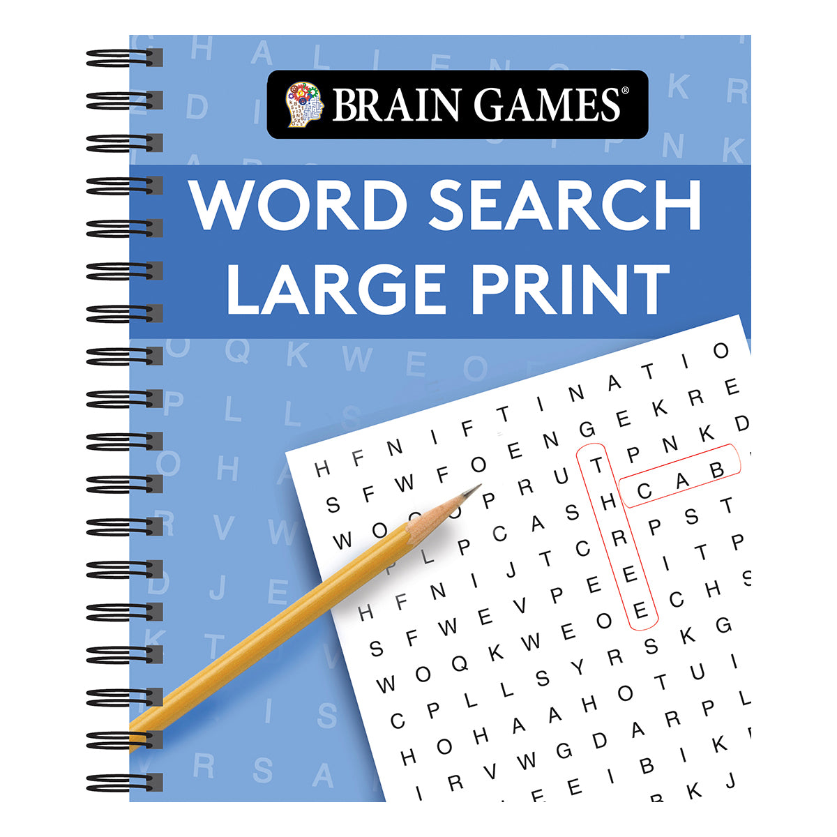 Brain Games Word Search Large Print Blue