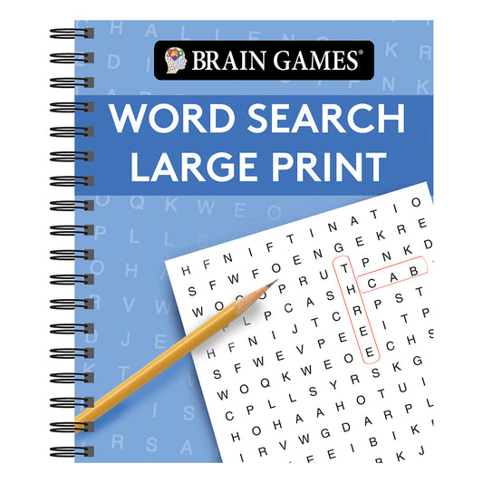 Brain Games  Word Search Large Print Blue