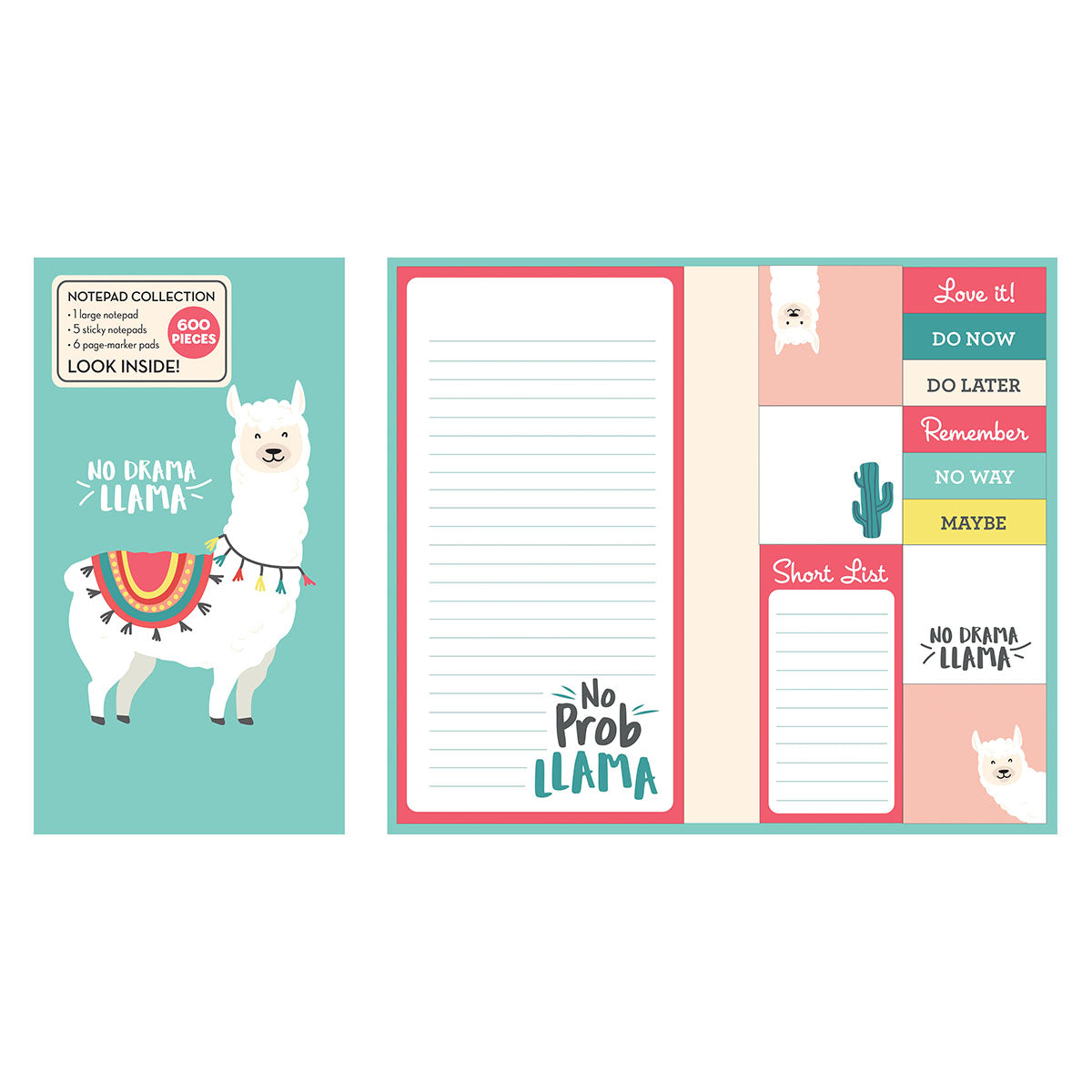 Book of Sticky Notes Notepad Collection No Drama Llama