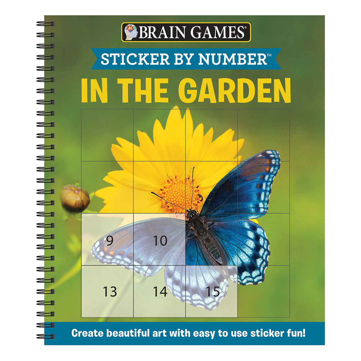 Brain Games Sticker by Number In the Garden Easy Square Stickers