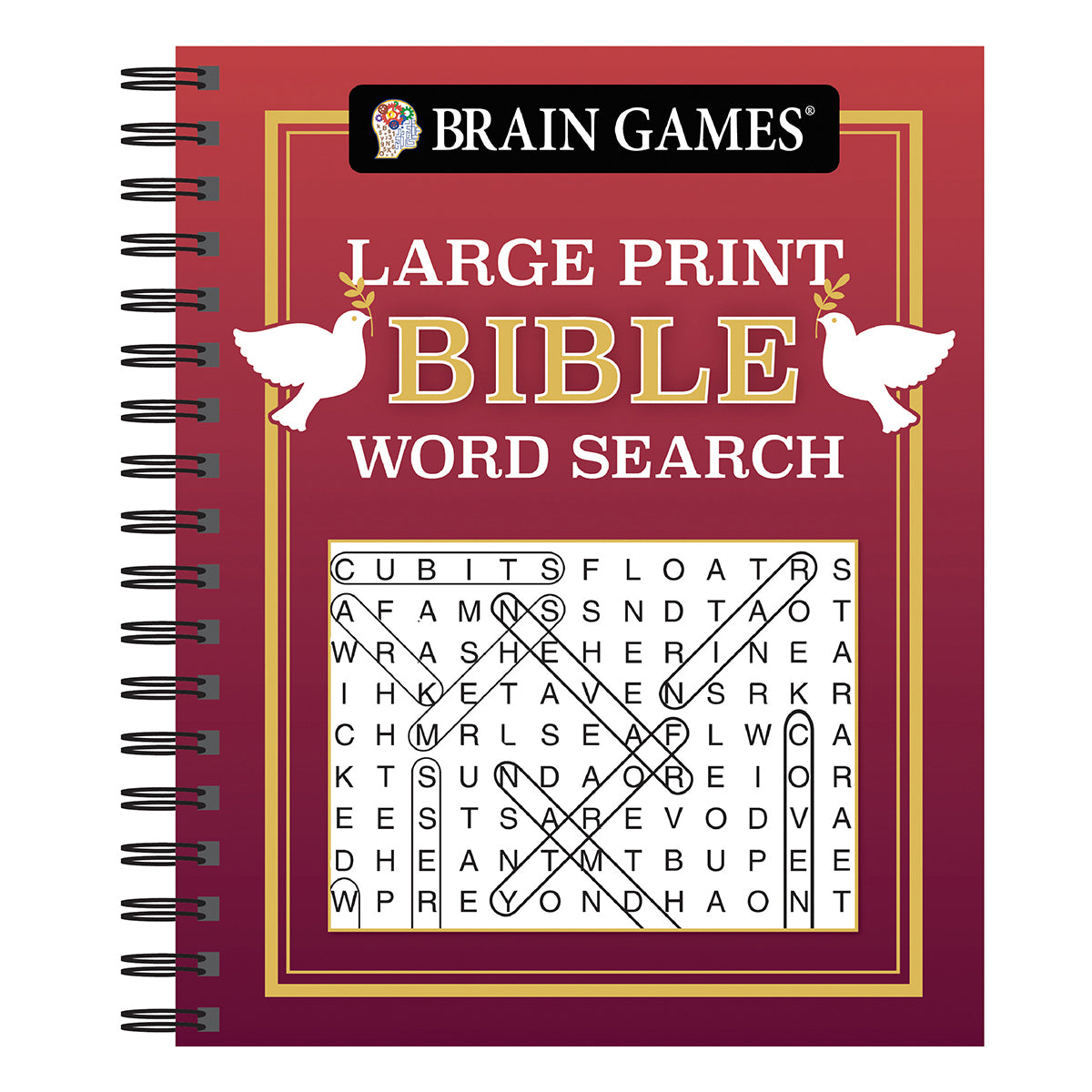 Brain Games  Large Print Bible Word Search Red