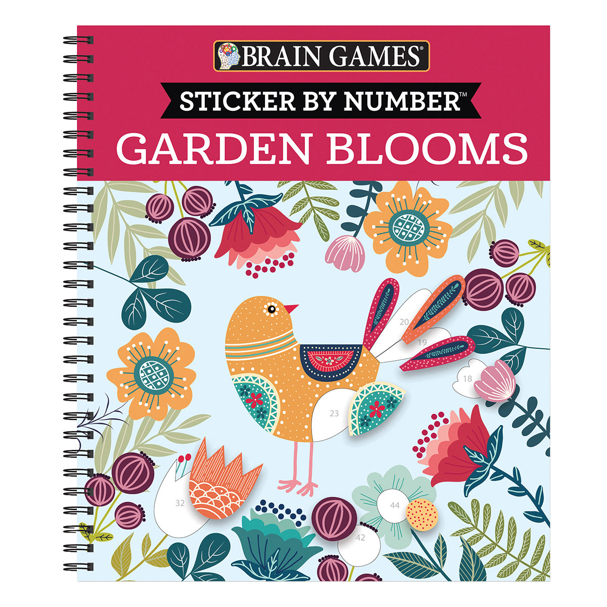 Brain Games Sticker by Number Garden Blooms