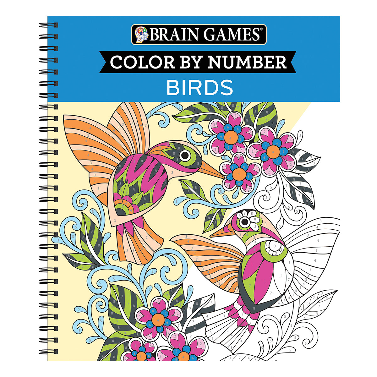 Brain Games Color by Number Birds