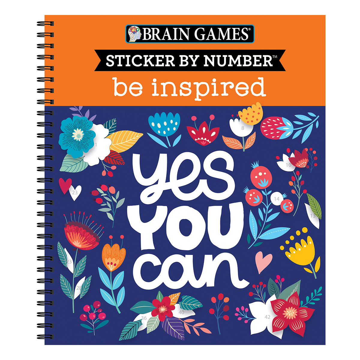 Brain Games Sticker by Number Be Inspired 2 Books in 1