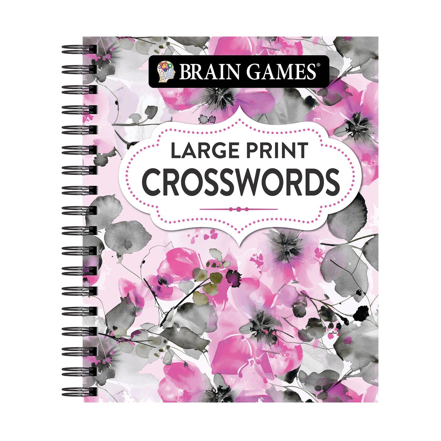 Brain Games Large Print Crossword Floral