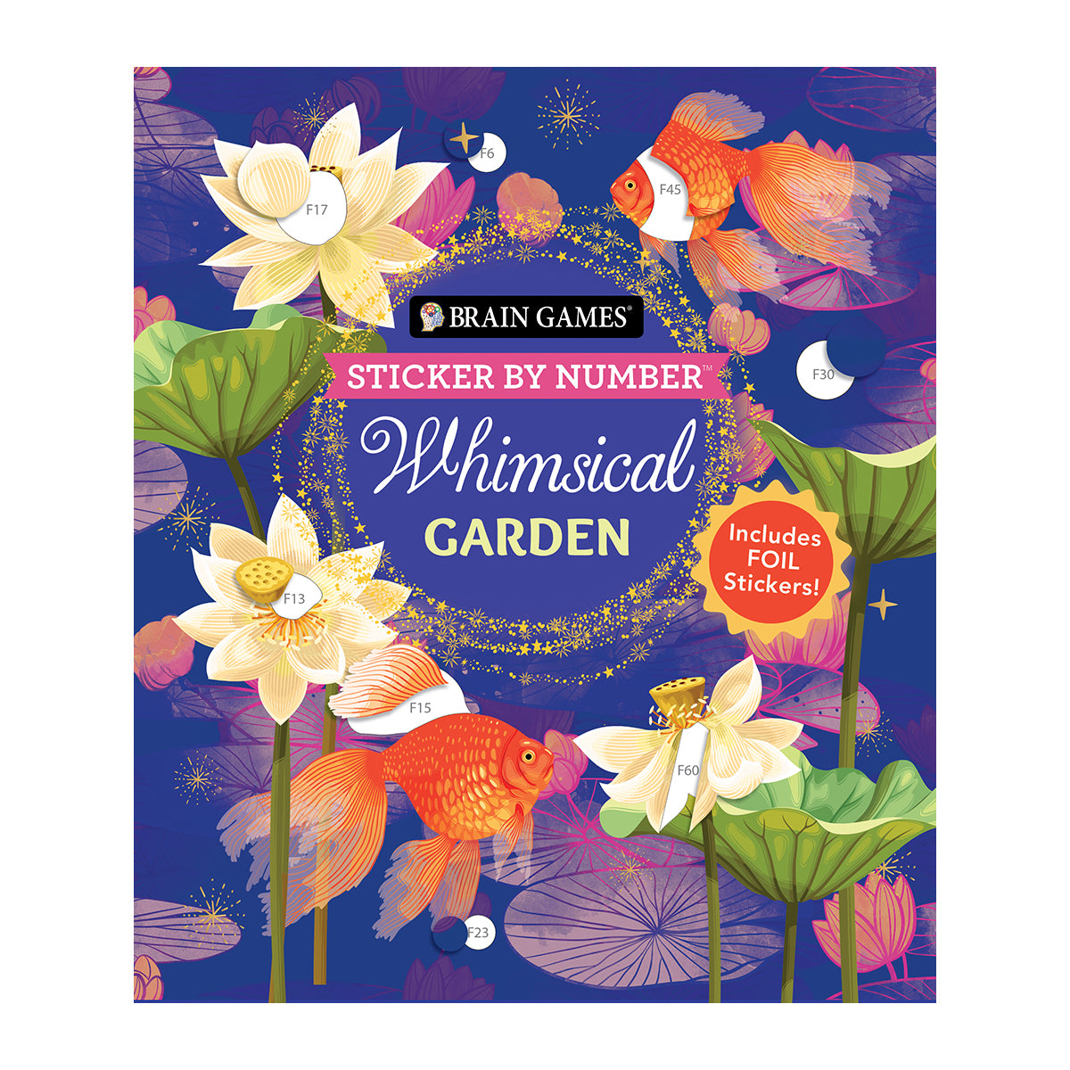 Brain Games Sticker by Number Whimsical Garden 36 Images to Sticker