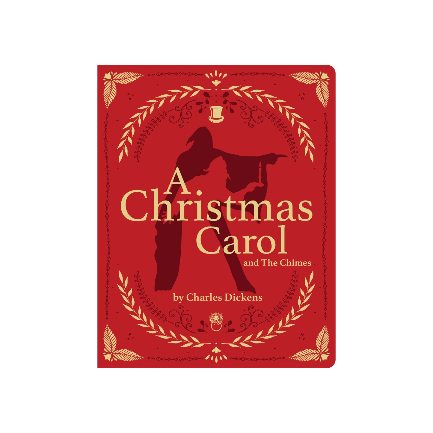 Christmas Carol and The Chimes by Charles Dickens Faux Leather with Gold Foil Ribbon Bookmark & Illustrations