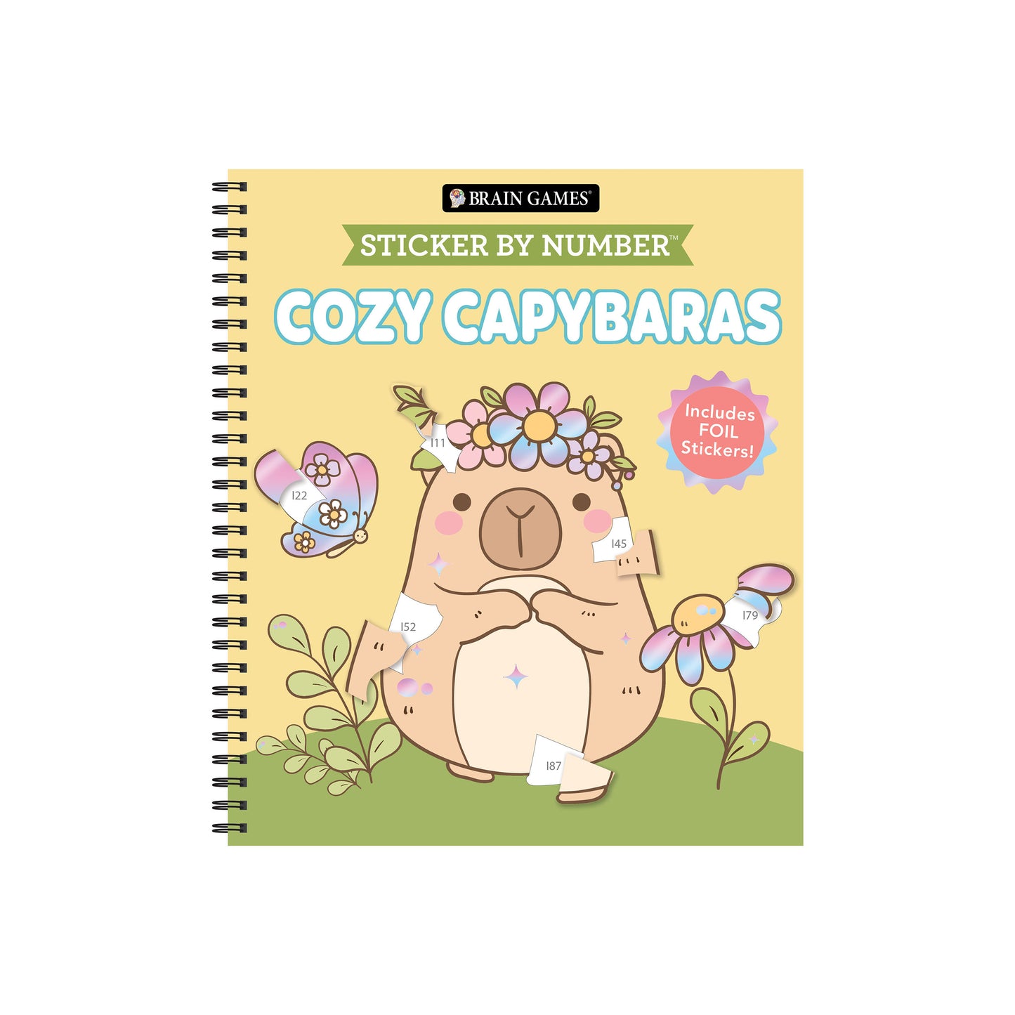 Brain Games Sticker by Number Cozy Capybaras