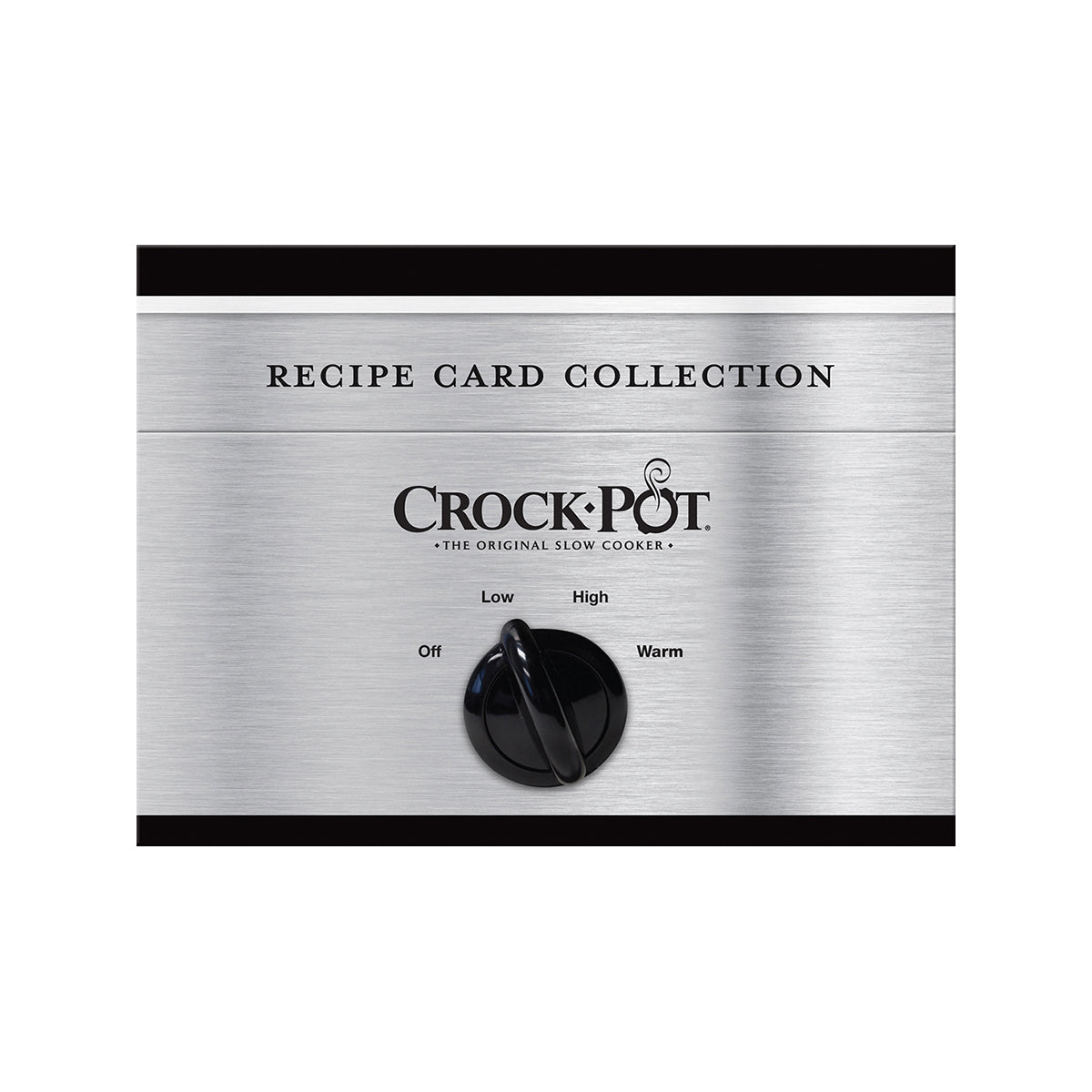 Crockpot Recipe Card Collection Tin Silver
