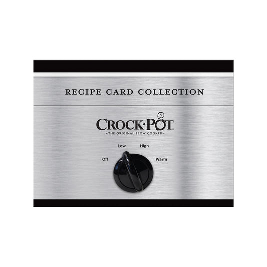 Crockpot Recipe Card Collection Tin Silver