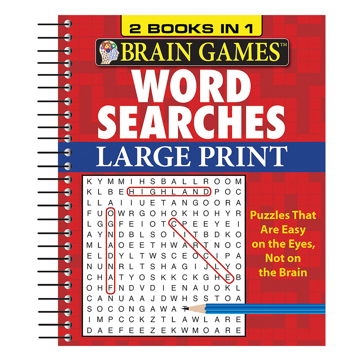 Brain Games  2 Books in 1  Word Searches Large Print