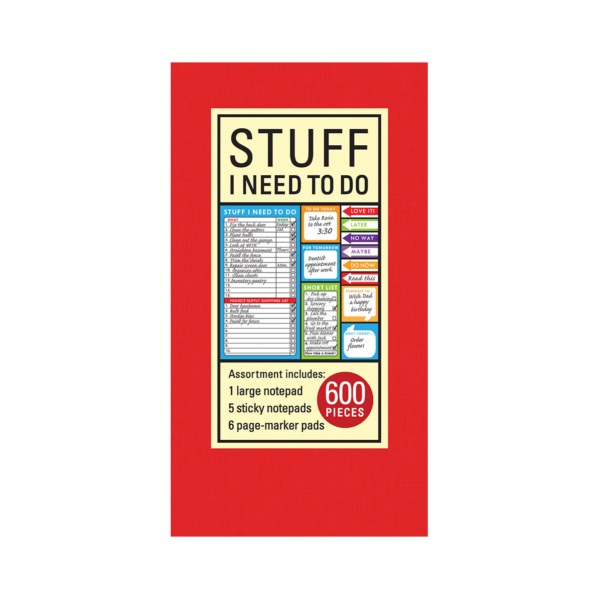 Book of Sticky Notes Stuff I Need to Do  Red