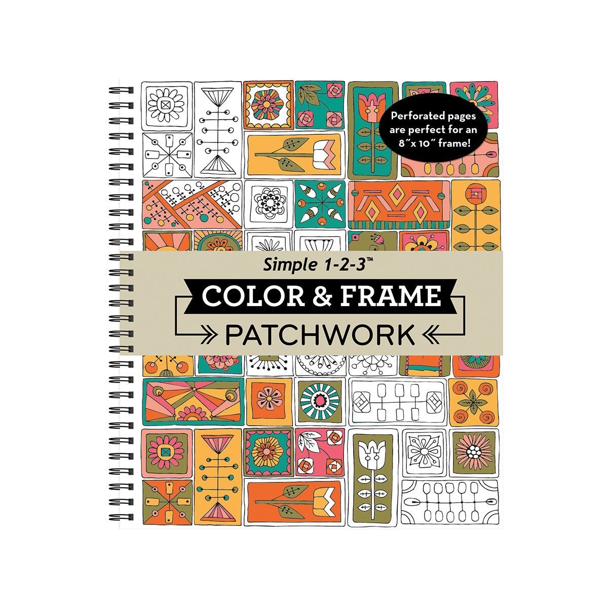 Color & Frame  Patchwork Adult Coloring Book