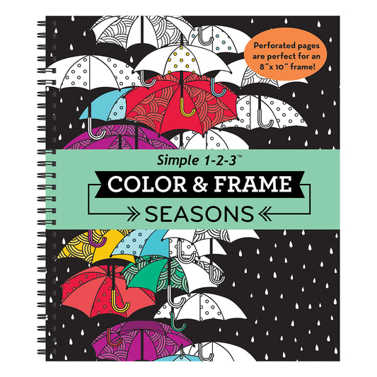 Color & Frame  Seasons Adult Coloring Book