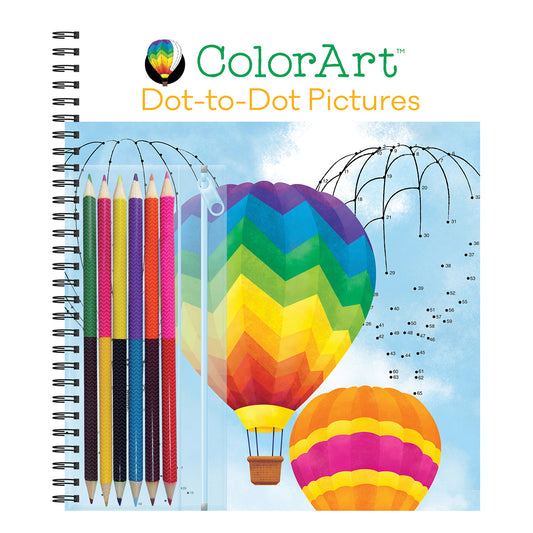 ColorArt Dot to Dot Pictures Book with Colored Pencils