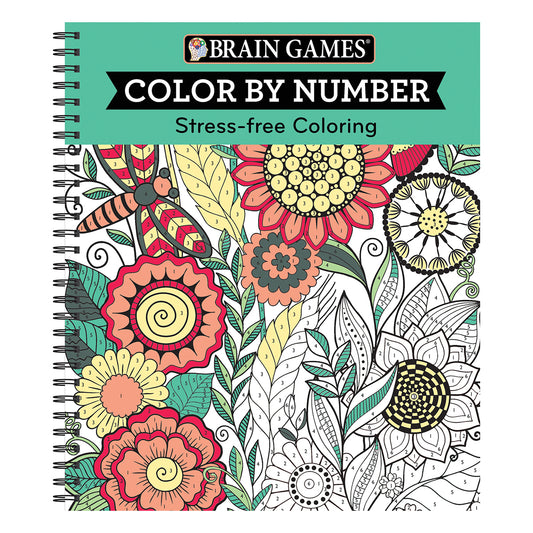 Brain Games  Color by Number StressFree Coloring Green