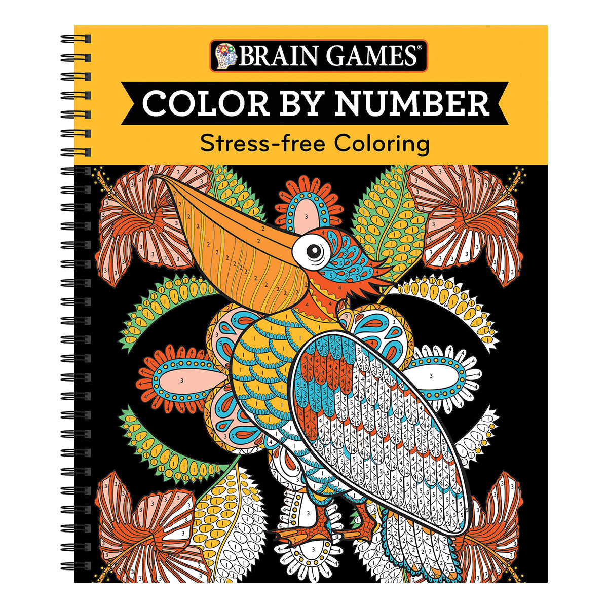 Brain Games  Color by Number StressFree Coloring Orange