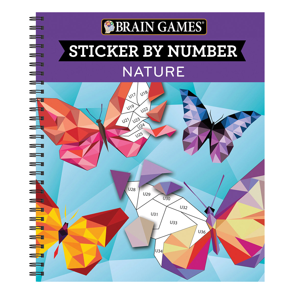 Brain Games  Sticker by Number Nature 28 Images to Sticker