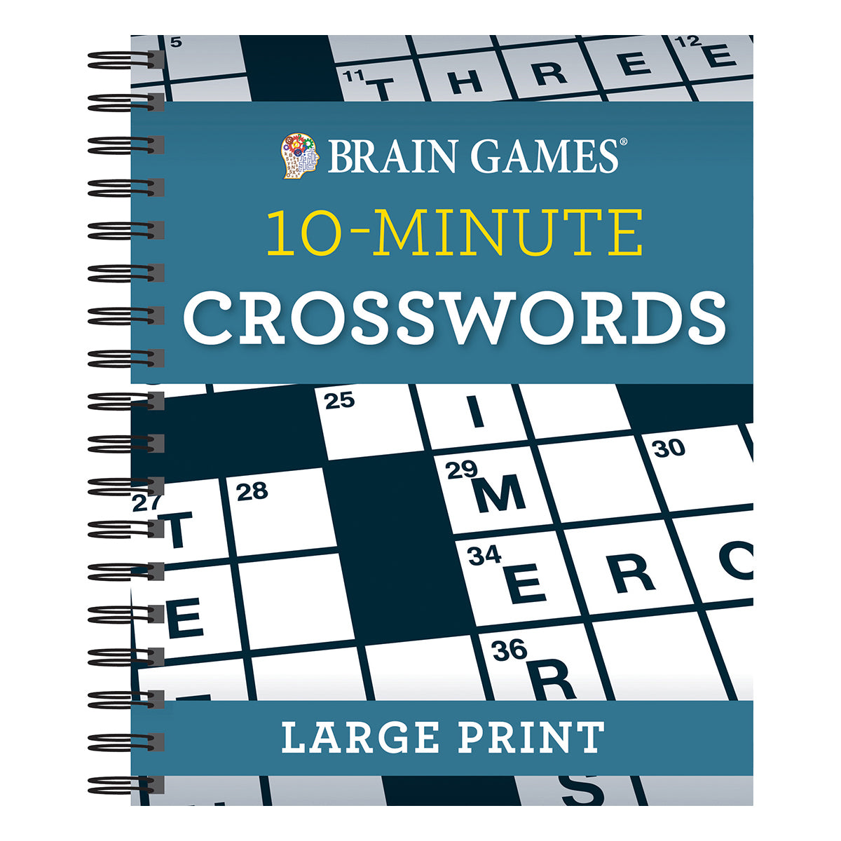 Brain Games  10 Minute Crossword Puzzles  Large Print