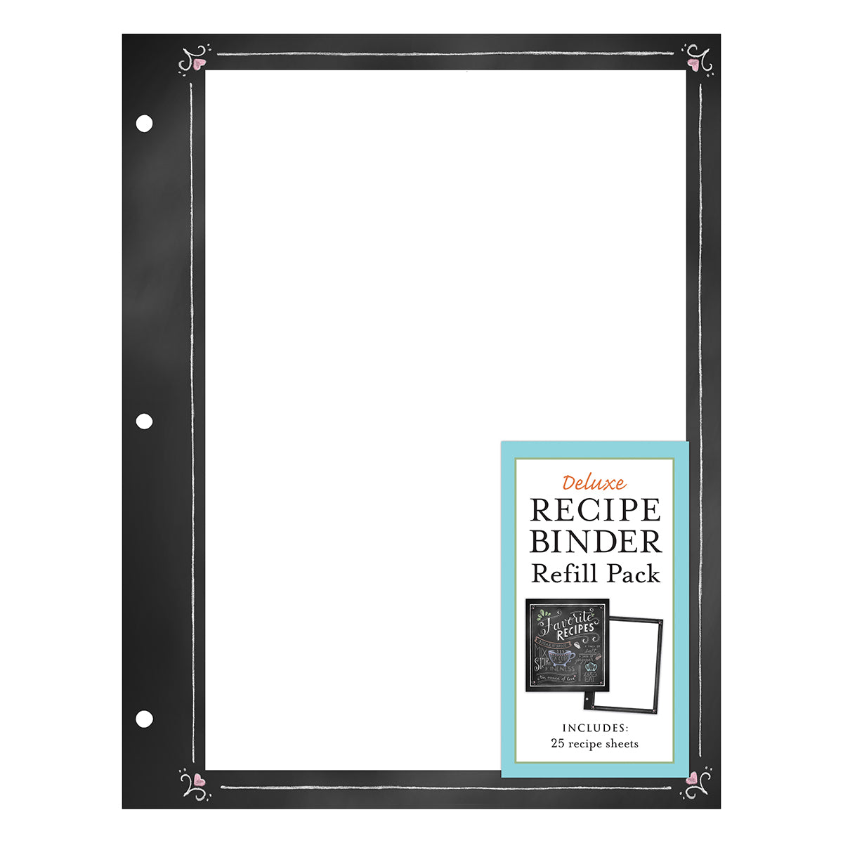 Deluxe Recipe Binder Refill Pack  Favorite Recipes Chalkboard
