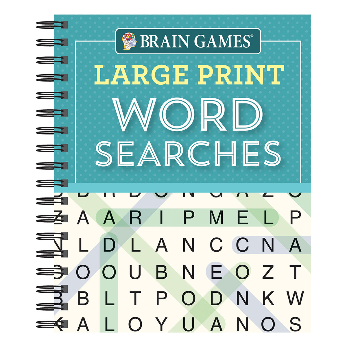 Brain Games  Large Print Word Searches Teal