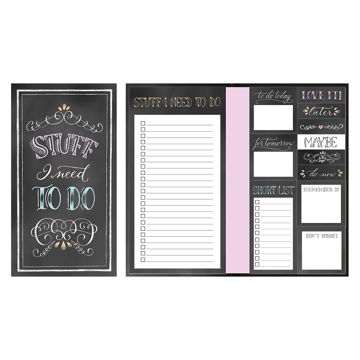 Book of Sticky Notes Stuff I Need to Do Chalkboard