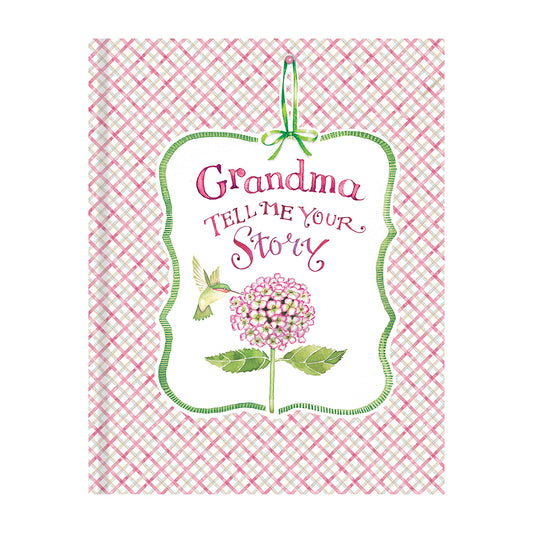 Grandma Tell Me Your Story  Keepsake Journal Hummingbird & Hydrangea Cover