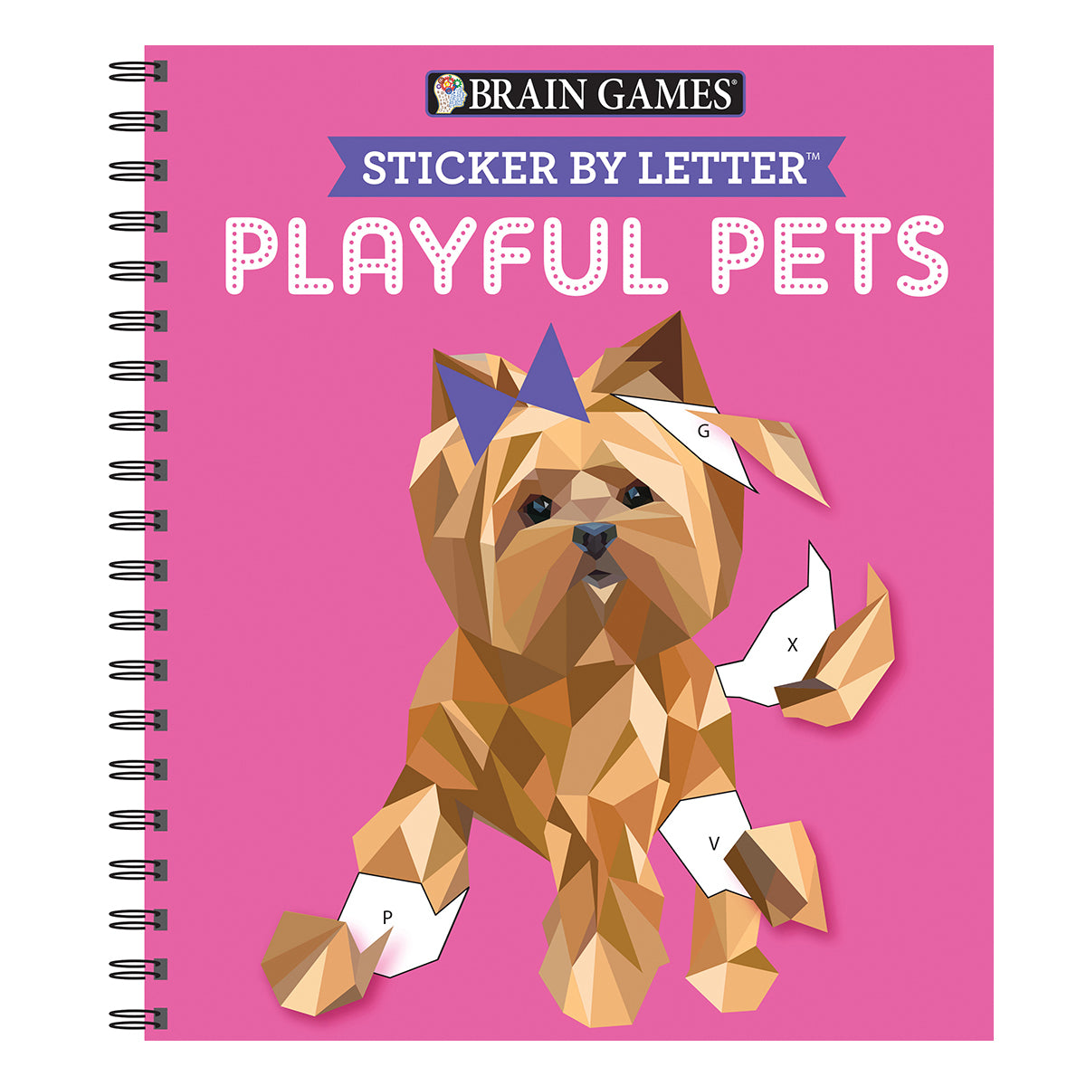 Brain Games  Sticker by Letter Playful Pets Sticker Puzzles  Kids Activity Book