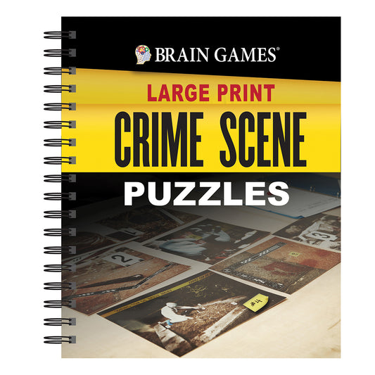 Brain Games Large Print  Crime Scene Puzzles