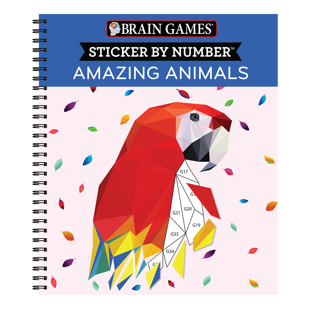 Brain Games Sticker by Number Amazing Animals – pilbooks