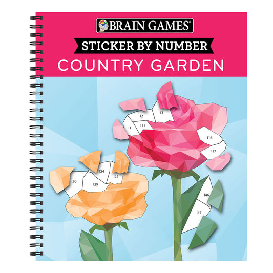 Brain Games  Sticker by Number Country Garden