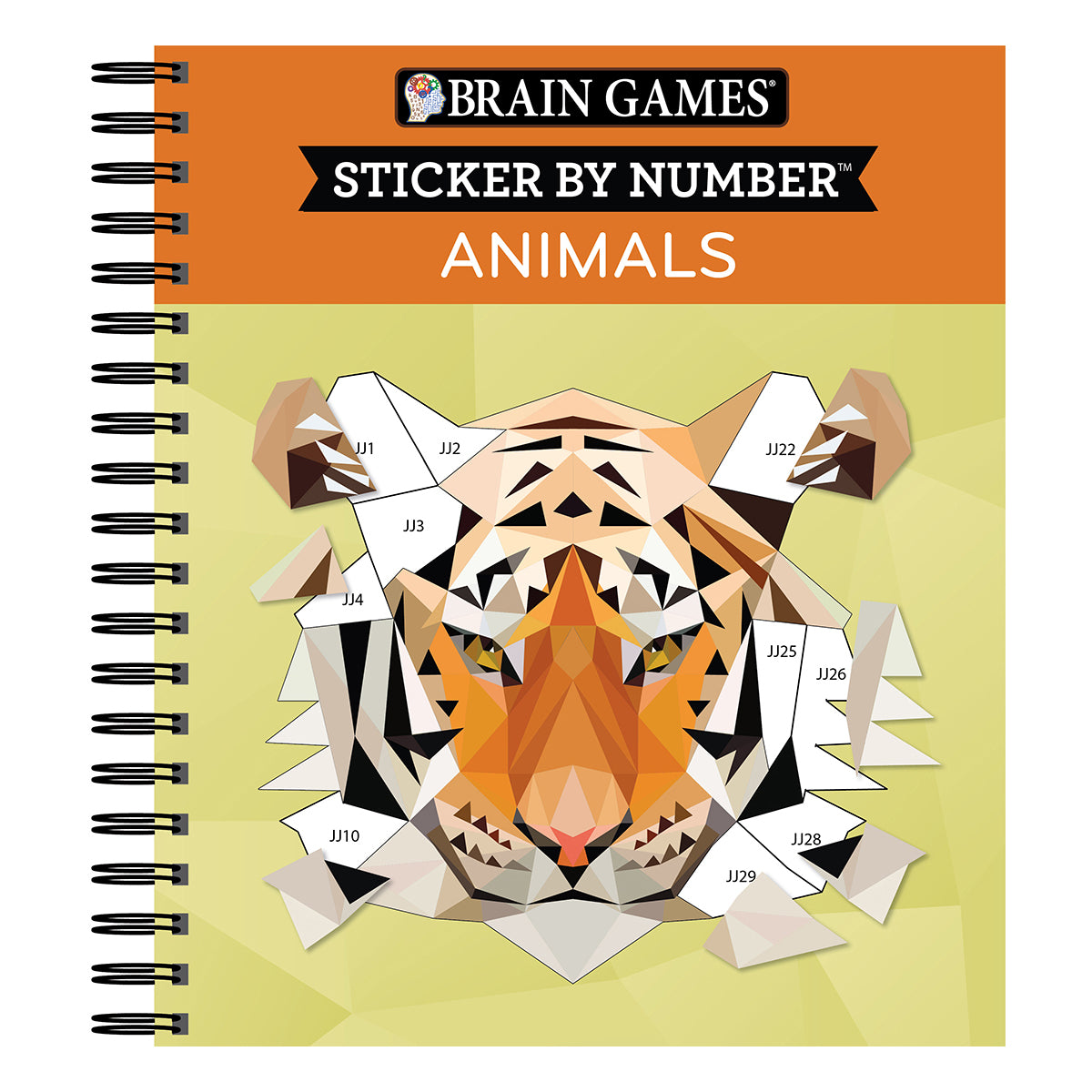 Brain Games  Sticker by Number Animals  2 Books in 1 42 Images to Sticker