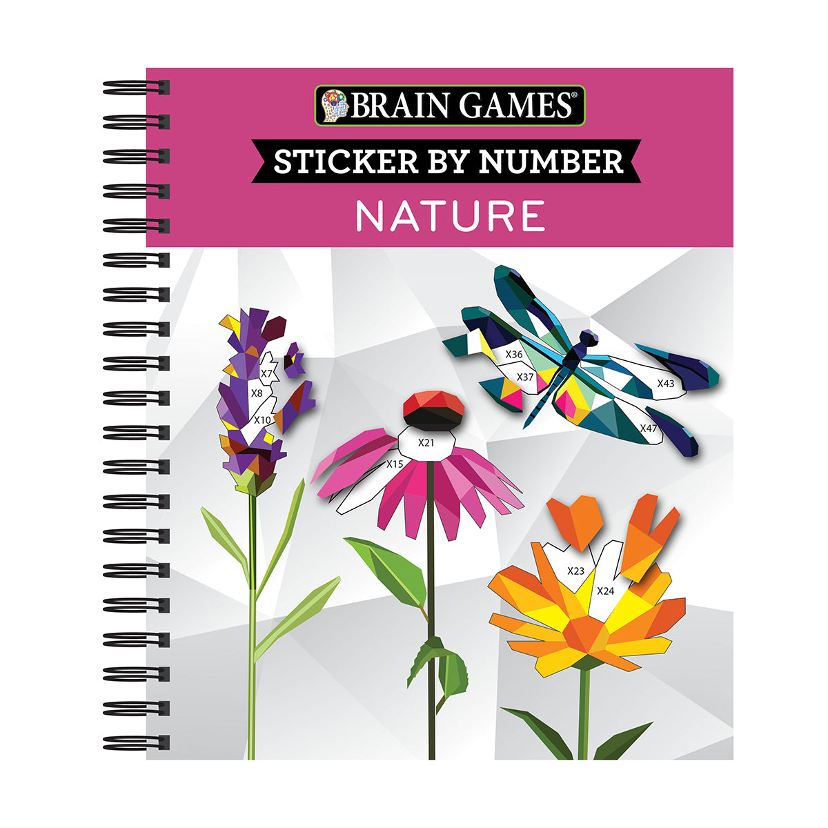 Brain Games Sticker by Number Nature 2 Books in 1 42 Images to Sticker ...