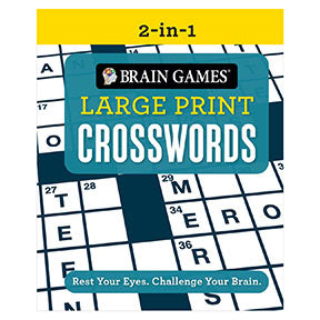 Brain Games 2-in-1  Large Print Crosswords