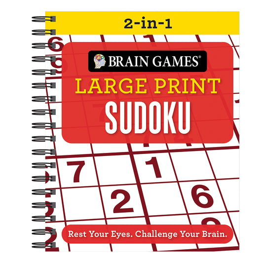 Brain Games 2-in-1  Large Print Sudoku