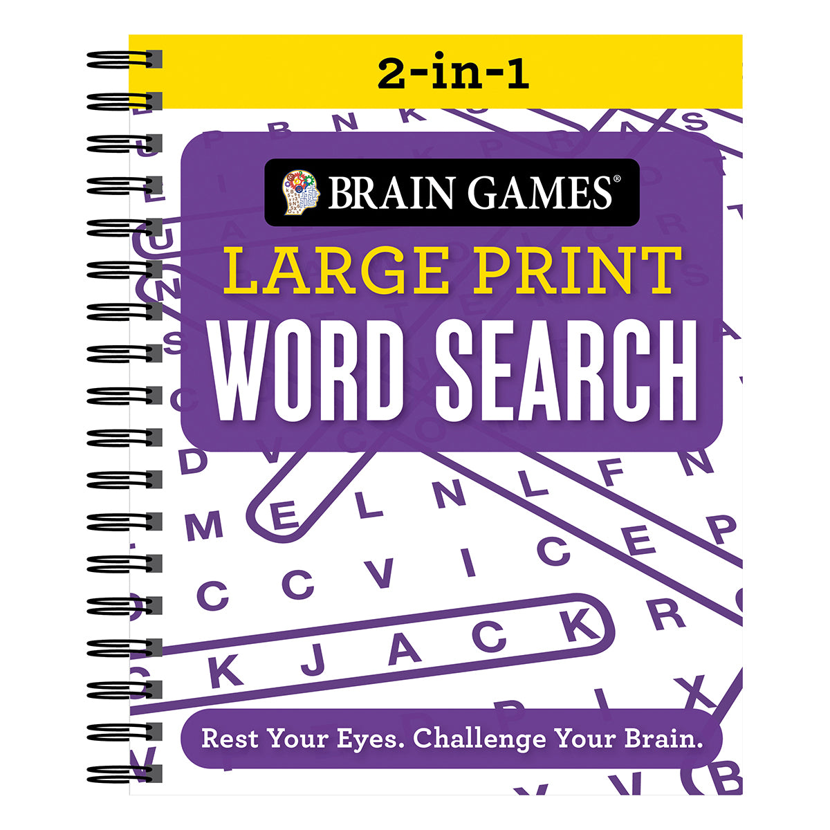 Brain Games 2-in-1  Large Print Word Search