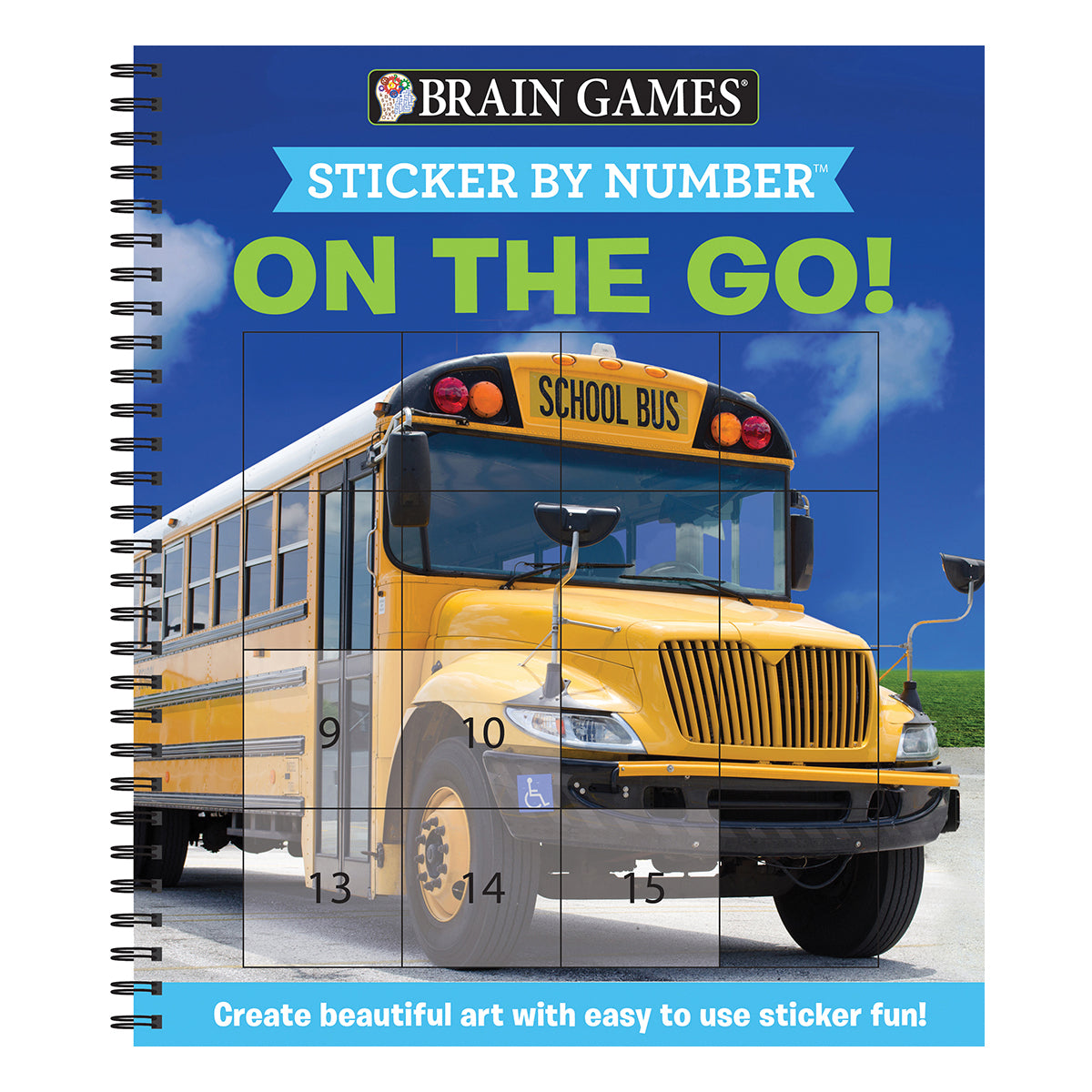 Brain Games  Sticker by Number On the Go Easy  Square Stickers