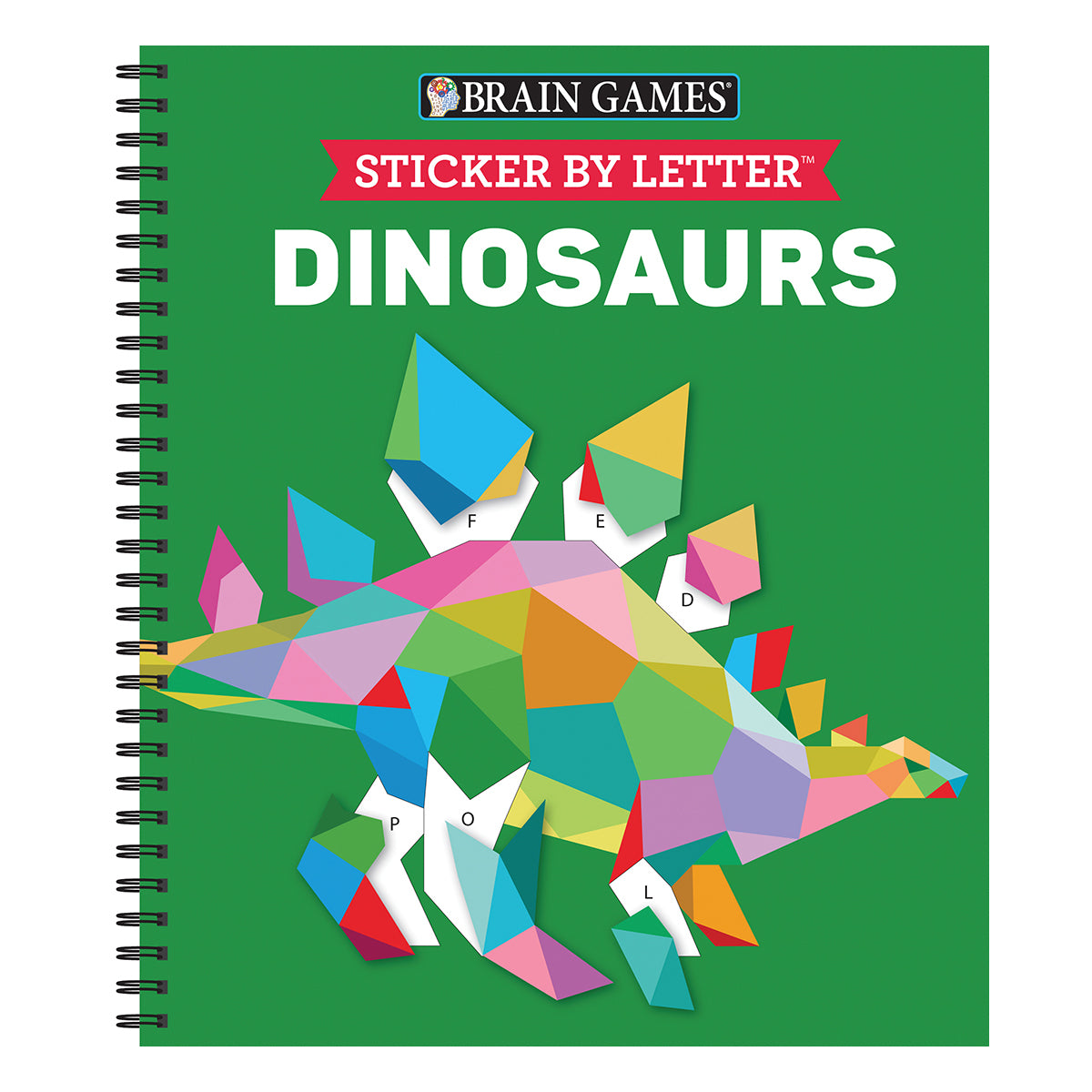 Brain Games  Sticker by Letter Dinosaurs Sticker Puzzles  Kids Activity Book