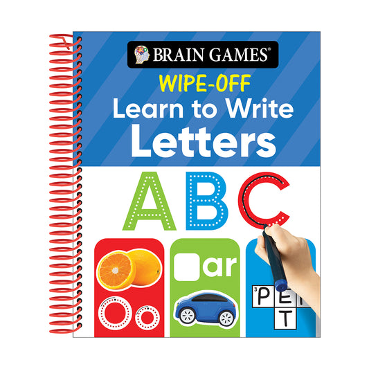 Brain Games Wipe-Off  Learn to Write Letters Kids Ages 3 to 6