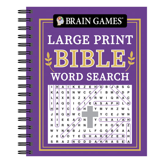 Brain Games  Large Print Bible Word Search Purple