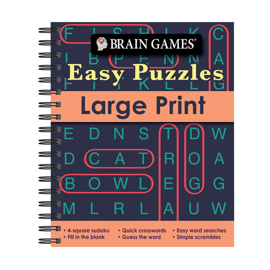 Brain Games  Easy Puzzles  Large Print